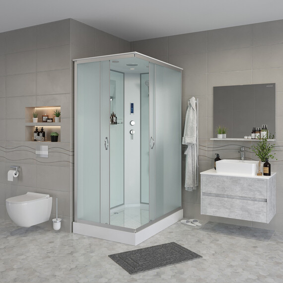 Душевая кабина Niagara Classic 120x90 см 432953QP, хром/матовое (безсиликоновая сборка) - фото 3