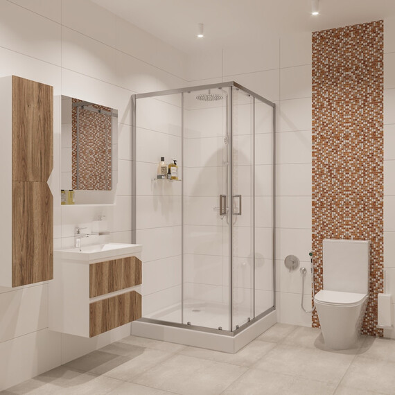 Душевое ограждение Niagara Nova 80x80 см 66880811, хром/прозрачное - фото 2