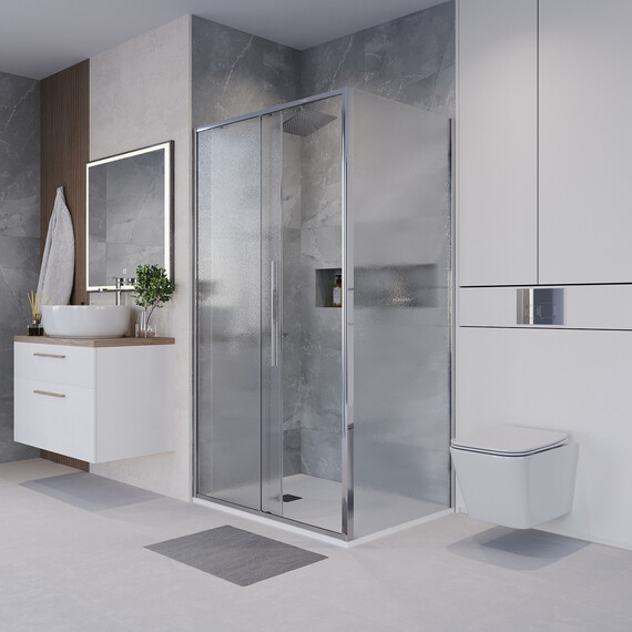 Душевое ограждение Niagara Nova 130x80 см NG-65-13CH-CH80-34, хром/шиншилла - фото 3