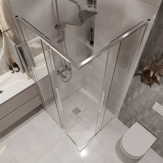 Душевое ограждение Niagara Nova 90x90 см NG-6623-34, хром/прозрачное - фото 5