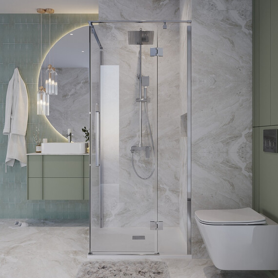 Душевое ограждение Niagara Nova 90x90 см NG-6631-34, хром/прозрачное - фото 4