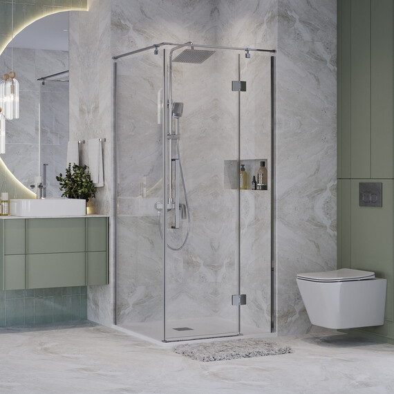 Душевое ограждение Niagara Nova 100x100 см NG-6632-34, хром/прозрачное - фото 2