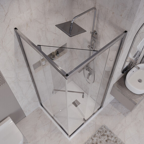 Душевое ограждение Niagara Nova 90x90 см NG-6633-34, хром/прозрачное - фото 5