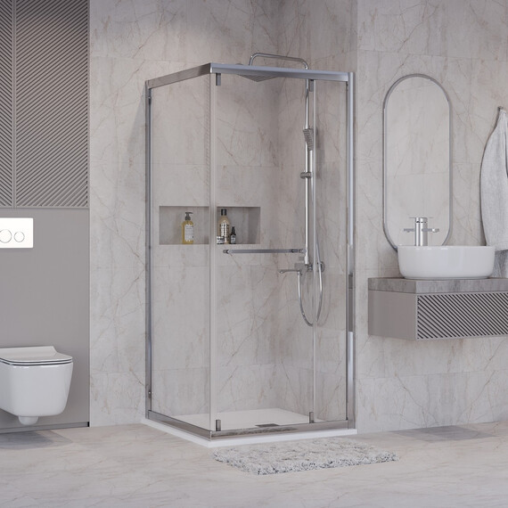 Душевое ограждение Niagara Nova 100x100 см NG-6635-34, хром/прозрачное - фото 3