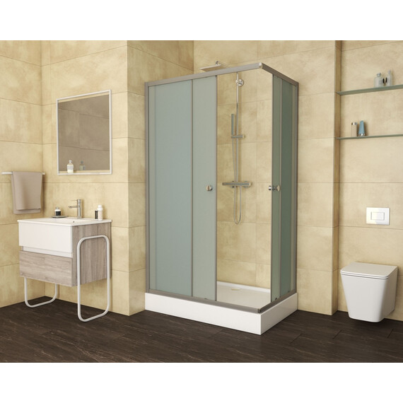 Душевое ограждение Niagara Eco 110x80 см 1181422Q, хром/матовое - фото 