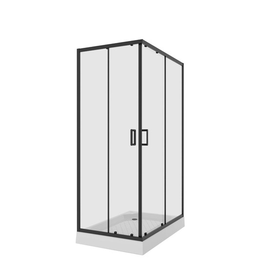Душевое ограждение Niagara Nova 100x80 см 68810811BLACK, чёрный/прозрачное - фото 