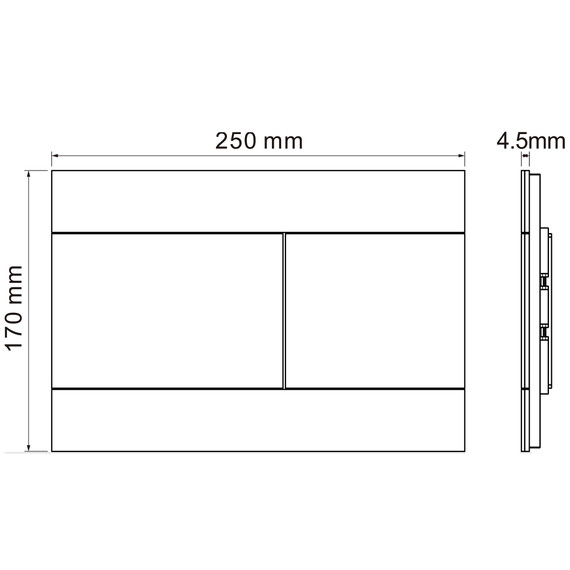 Кнопка смыва Abber AC0127MCH, хром матовый - фото 5