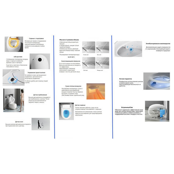 Унитаз-биде приставной электронный с импульсным смывом Abber Bequem AC1131SOR с крышкой микролифт, оранжевый - фото 14