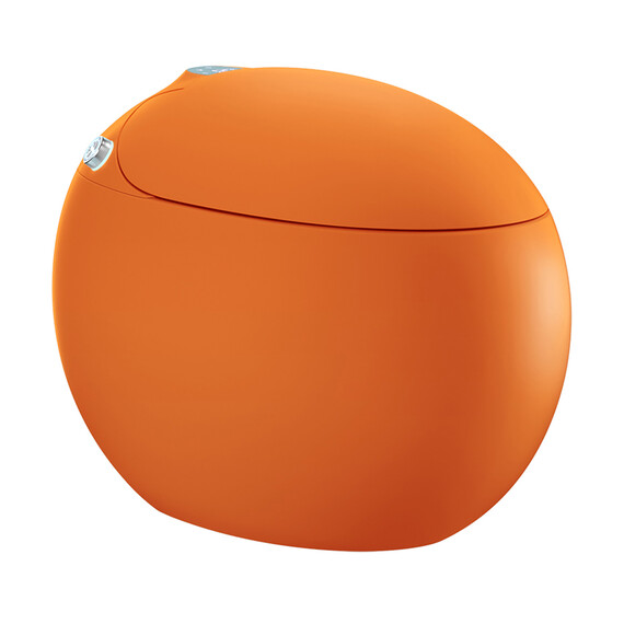 Унитаз-биде приставной электронный с импульсным смывом Abber Bequem AC1131SOR с крышкой микролифт, оранжевый - фото 