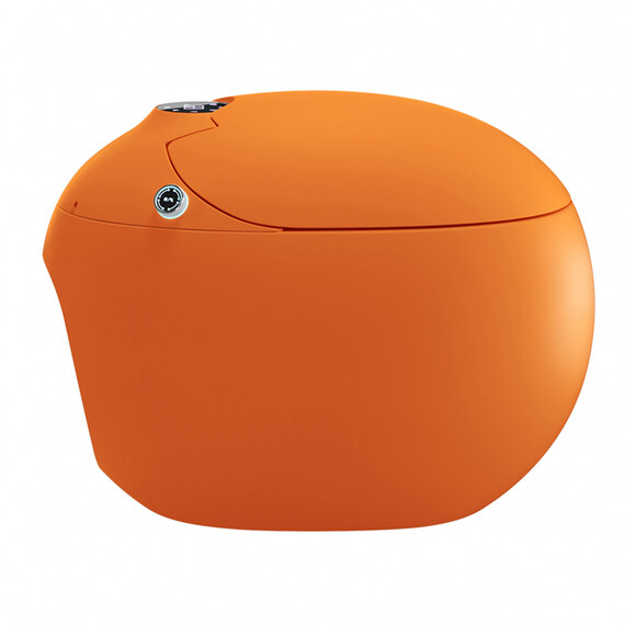 Унитаз-биде приставной электронный с импульсным смывом Abber Bequem AC1131SOR с крышкой микролифт, оранжевый - фото 2