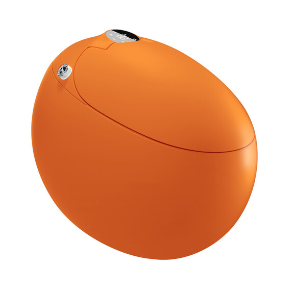 Унитаз-биде приставной электронный с импульсным смывом Abber Bequem AC1131SOR с крышкой микролифт, оранжевый - фото 6