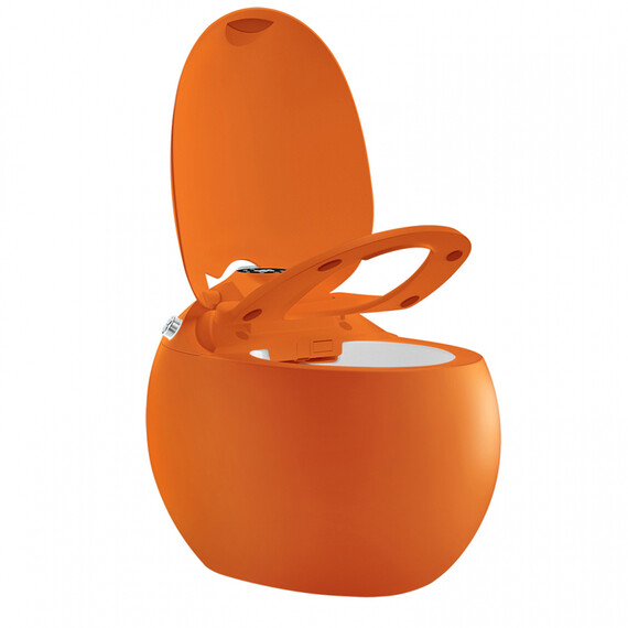 Унитаз-биде приставной электронный с импульсным смывом Abber Bequem AC1131SOR с крышкой микролифт, оранжевый - фото 7