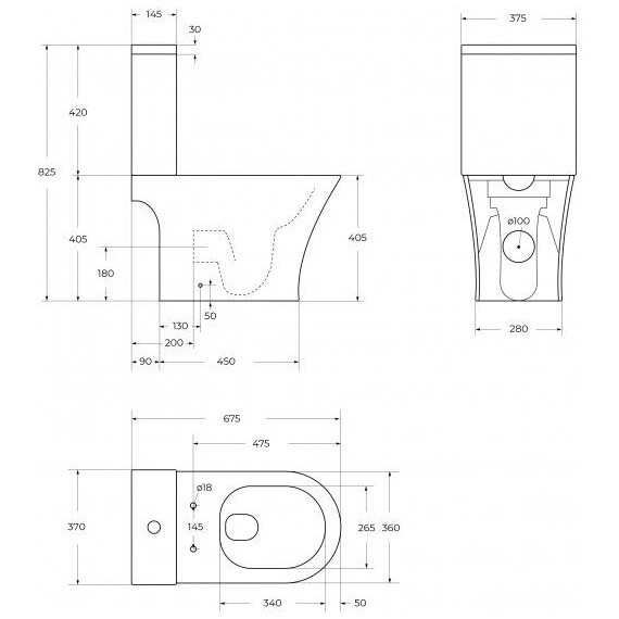 Унитаз-компакт безободковый BelBagno Acqua-tor BB2801CP-TOR/SC с тонкой крышкой микролифт (Система смыва торнадо) - фото 18