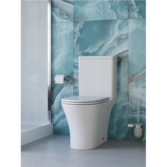 Унитаз-компакт безободковый BelBagno Acqua-tor BB2801CP-TOR/SC с тонкой крышкой микролифт (Система смыва торнадо) - фото 2