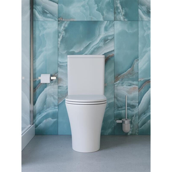 Унитаз-компакт безободковый BelBagno Acqua-tor BB2801CP-TOR/SC с тонкой крышкой микролифт (Система смыва торнадо) - фото 3