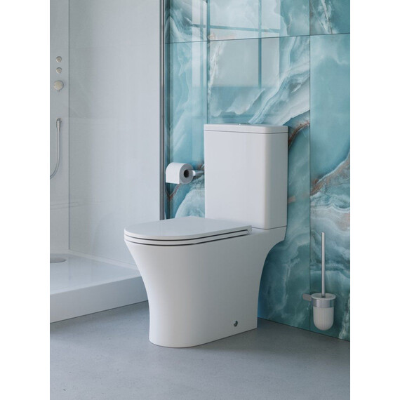 Унитаз-компакт безободковый BelBagno Acqua-tor BB2801CP-TOR/SC с тонкой крышкой микролифт (Система смыва торнадо) - фото 4