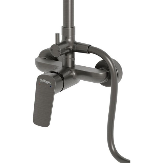 Душевая стойка BelBagno DUE-DOCM-GM, оружейная сталь - фото 4