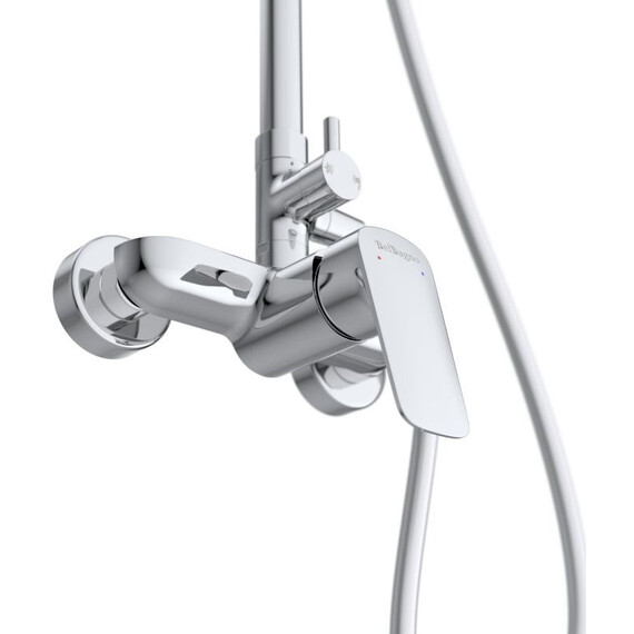 Душевой комплект Belbagno: Душевая стойка + смеситель для раковины DUE-DOCMLVM-CRM - фото 11