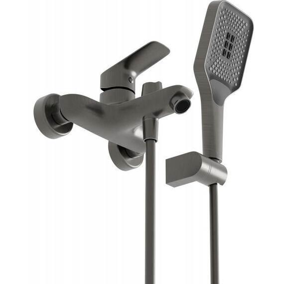 Смеситель для ванны BelBagno DUE-VASM-GM, оружейная сталь - фото 4