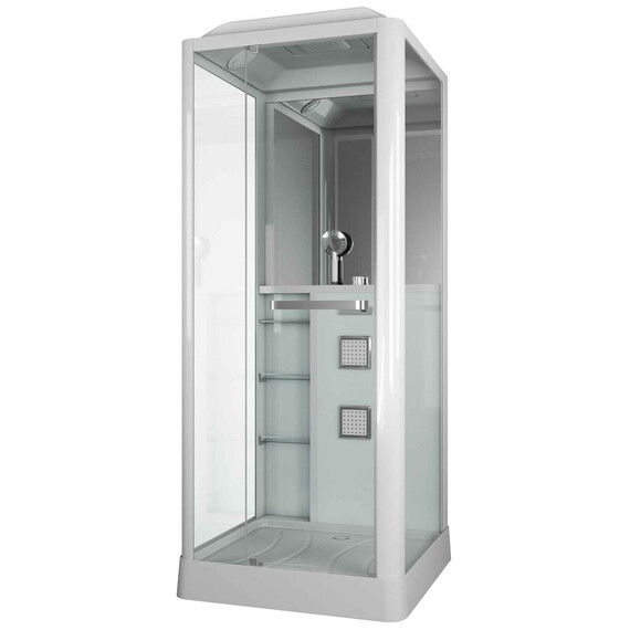 Гидробокс Grossman Alba 90x90 см GR121L (безсиликоновая сборка)  белый/прозрачное - фото 