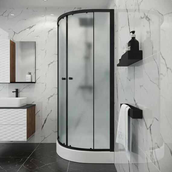 Душевое ограждение Niagara Eco 80x80 см NG-003-14MT, чёрный/матовое - фото 4