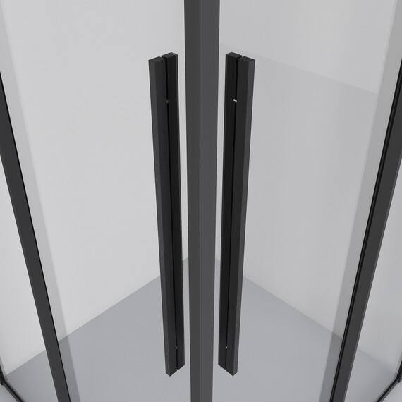 Душевое ограждение Niagara Nova 100x100 см NG-6824-34BLACK, чёрный/прозрачное - фото 9