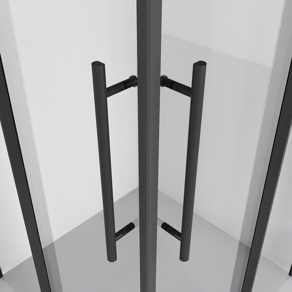 Душевое ограждение Niagara Nova 100x100 см NG-6830-34BLACK, чёрный/прозрачное - фото 7