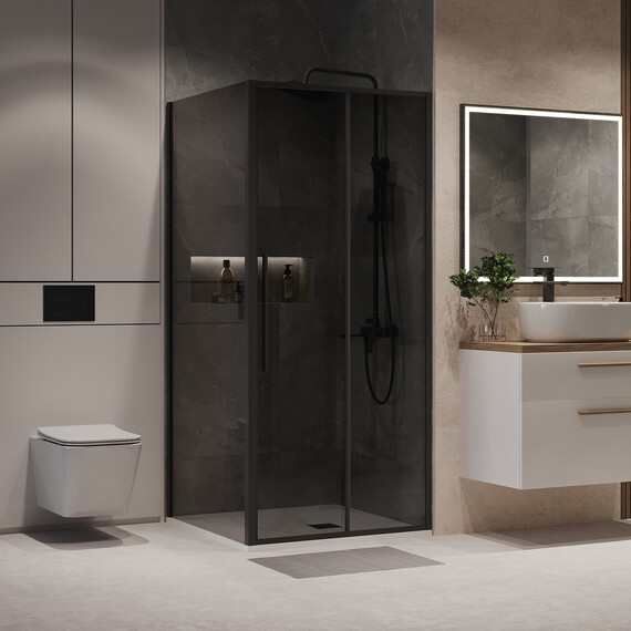 Душевое ограждение Niagara Nova 100x100 см NG-85-10TB-TB100-34, чёрный/тонированное - фото 2