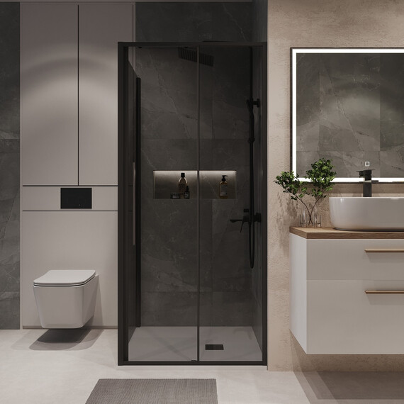 Душевое ограждение Niagara Nova 100x100 см NG-85-10TB-TB100-34, чёрный/тонированное - фото 4