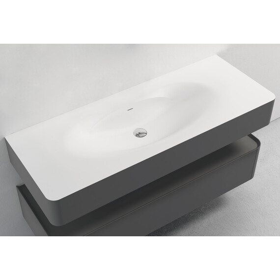 Тумба подвесная с раковиной Vincea Caprice 100 см VMC-4CA100MG, серый матовый - фото 4