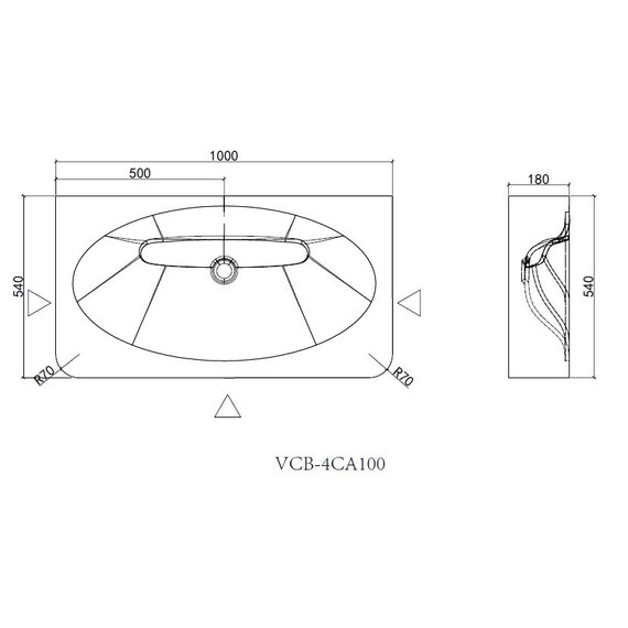 Тумба подвесная с раковиной Vincea Caprice 100 см VMC-4CA100MG, серый матовый - фото 11