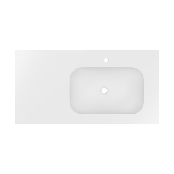 Тумба подвесная с раковиной Vincea Elise 100 см VMC-4EL100MG-R, серый матовый - фото 8