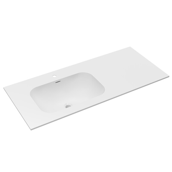 Тумба подвесная с раковиной Vincea Elise 120 см VMC-4EL120MG-L, серый матовый - фото 7