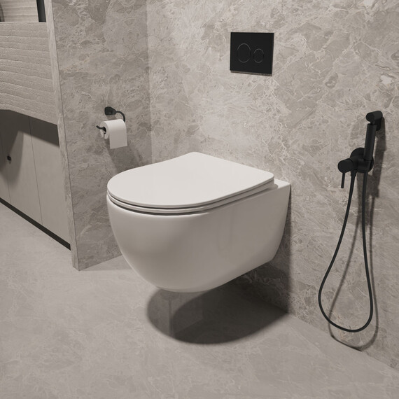 Унитаз подвесной безободковый Vincea Evo VT1-34ST с ультратонкой крышкой микролифт (Система смыва торнадо) - фото 6