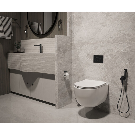 Унитаз подвесной безободковый Vincea Evo VT1-34ST с ультратонкой крышкой микролифт (Система смыва торнадо) - фото 7