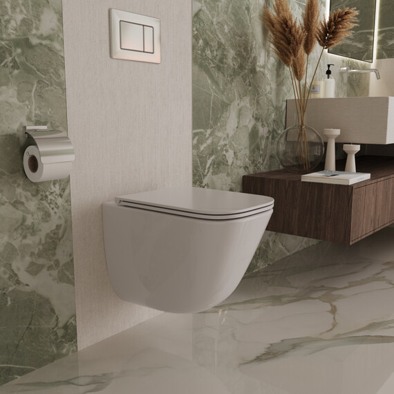 Унитаз подвесной безободковый Vincea Demi VT1-55T с ультратонкой крышкой микролифт (Система смыва торнадо) - фото 4