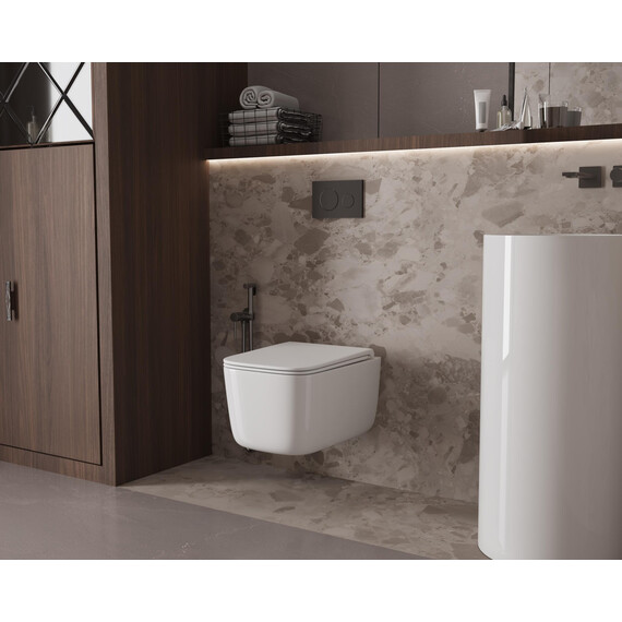 Унитаз подвесной безободковый Vincea Capri VT1-63T с ультратонкой крышкой микролифт (Система смыва торнадо) - фото 6