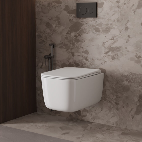 Унитаз подвесной безободковый Vincea Capri VT1-63T с ультратонкой крышкой микролифт (Система смыва торнадо) - фото 5