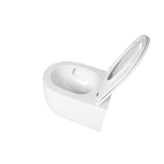 Унитаз подвесной безободковый Vincea Evo VT1-64ST с ультратонкой крышкой микролифт (Система смыва торнадо) - фото 6