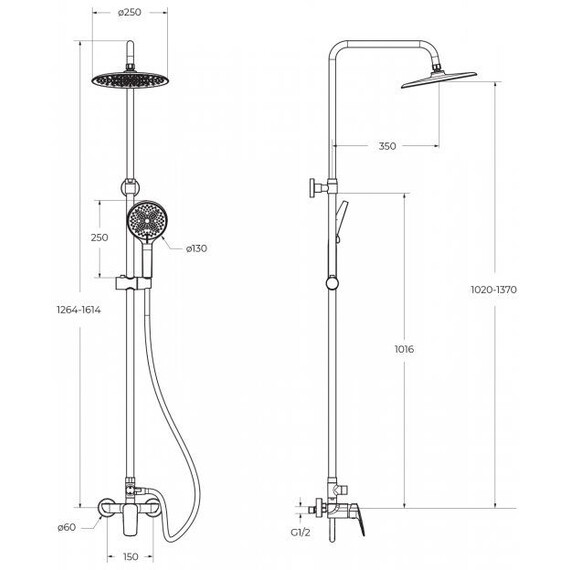 Душевая стойка BelBagno MARINO-DOCM-CRM - фото 8