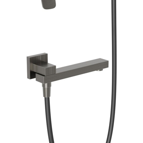 Душевая система для ванна BelBagno DUE-VDSET-GM, оружейная сталь - фото 7