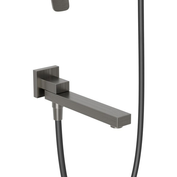 Душевая система для ванна BelBagno DUE-VDSET-GM, оружейная сталь - фото 8
