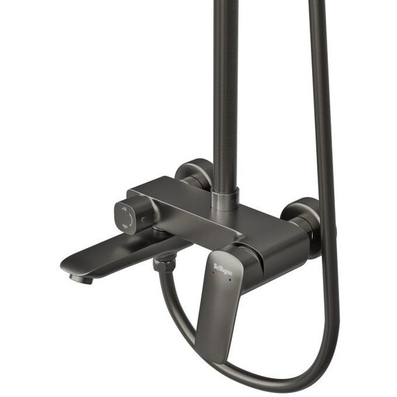 Душевая стойка BelBagno DUE-VSCM-GM, оружейная сталь - фото 5