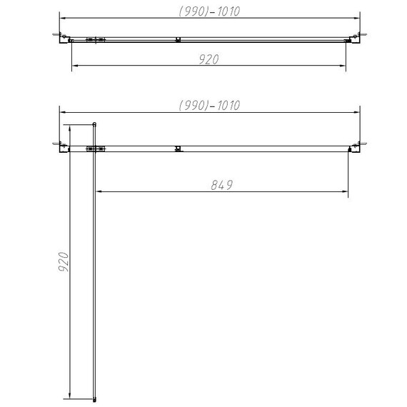 Душевая дверь Vincea Alpha 100 см VDP-3AL100MT, хром/текстурное - фото 10