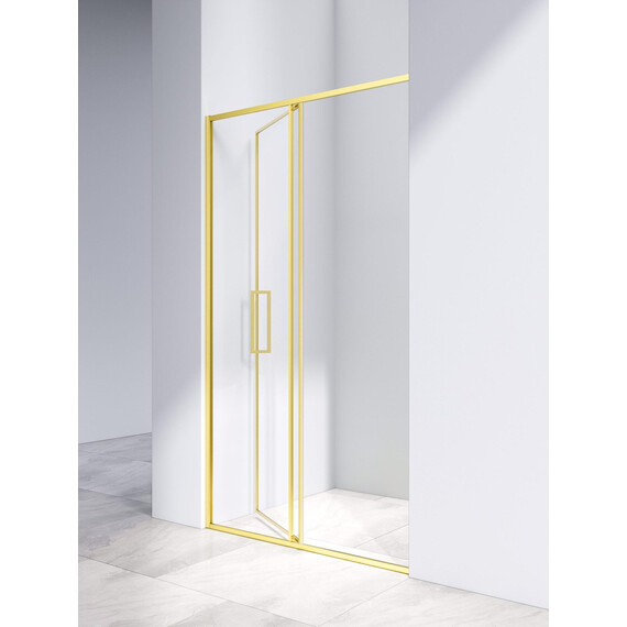 Душевая дверь Vincea Slim 120 см VDP-4SL120CLG (стекло 8 мм) золото/прозрачное - фото 2