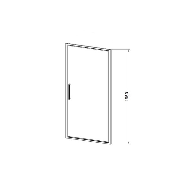 Душевая дверь Vincea Slim 90 см VDP-4SL900CLGM (стекло 8 мм) вороненая сталь/прозрачное - фото 3