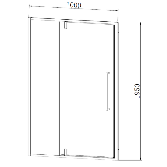Душевая дверь Vincea Slim-N 100 см VDP-4SN100CLGM, вороненая сталь/прозрачное - фото 6