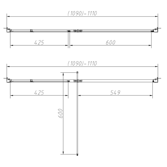 Душевая дверь Vincea Slim-N 110 см VDP-4SN110CL, хром/прозрачное - фото 5