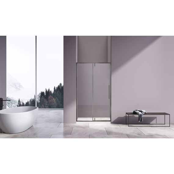 Душевая дверь Vincea Slim-N 120 см VDP-4SN120CLGM, вороненая сталь/прозрачное - фото 2