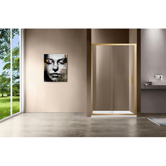 Душевая дверь Vincea Garda 140 см VDS-1G140CLG, золото/прозрачное - фото 4
